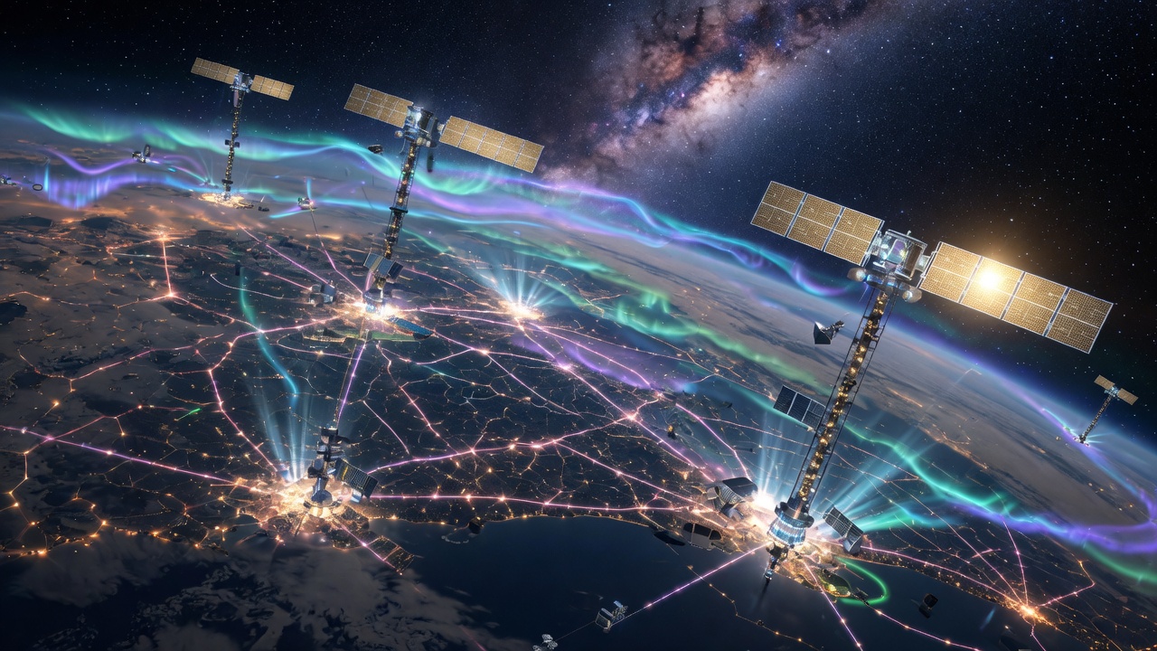 Earth from orbit — near future energy infrastructure